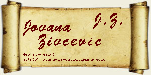 Jovana Živčević vizit kartica